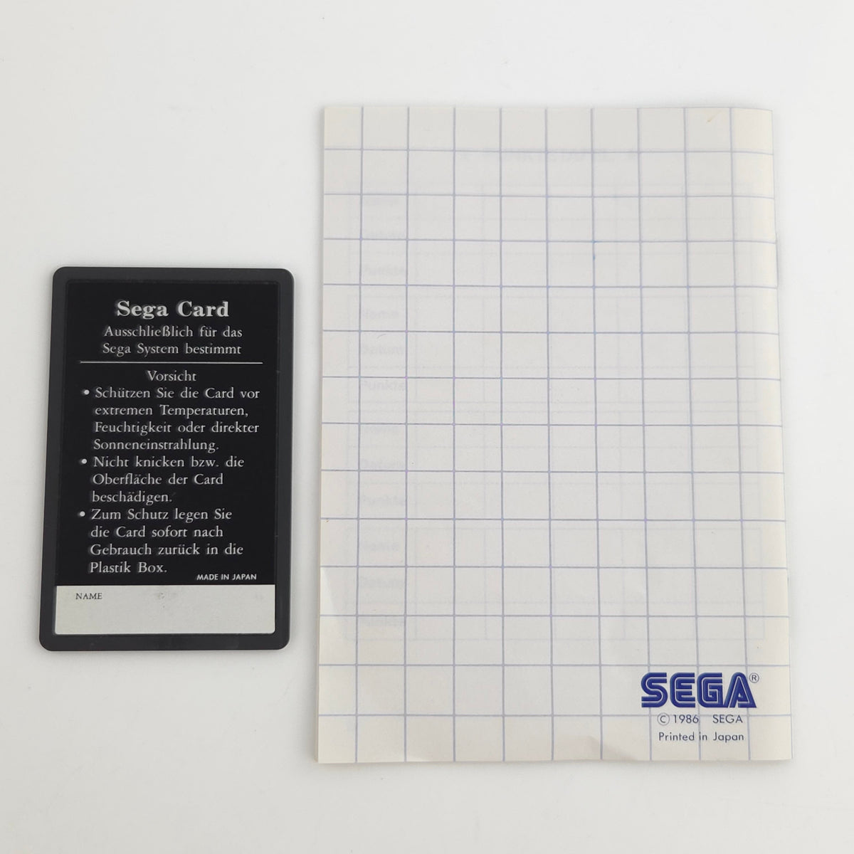 Sega Master System Spiel Great Soccer Card OVP PAL DE