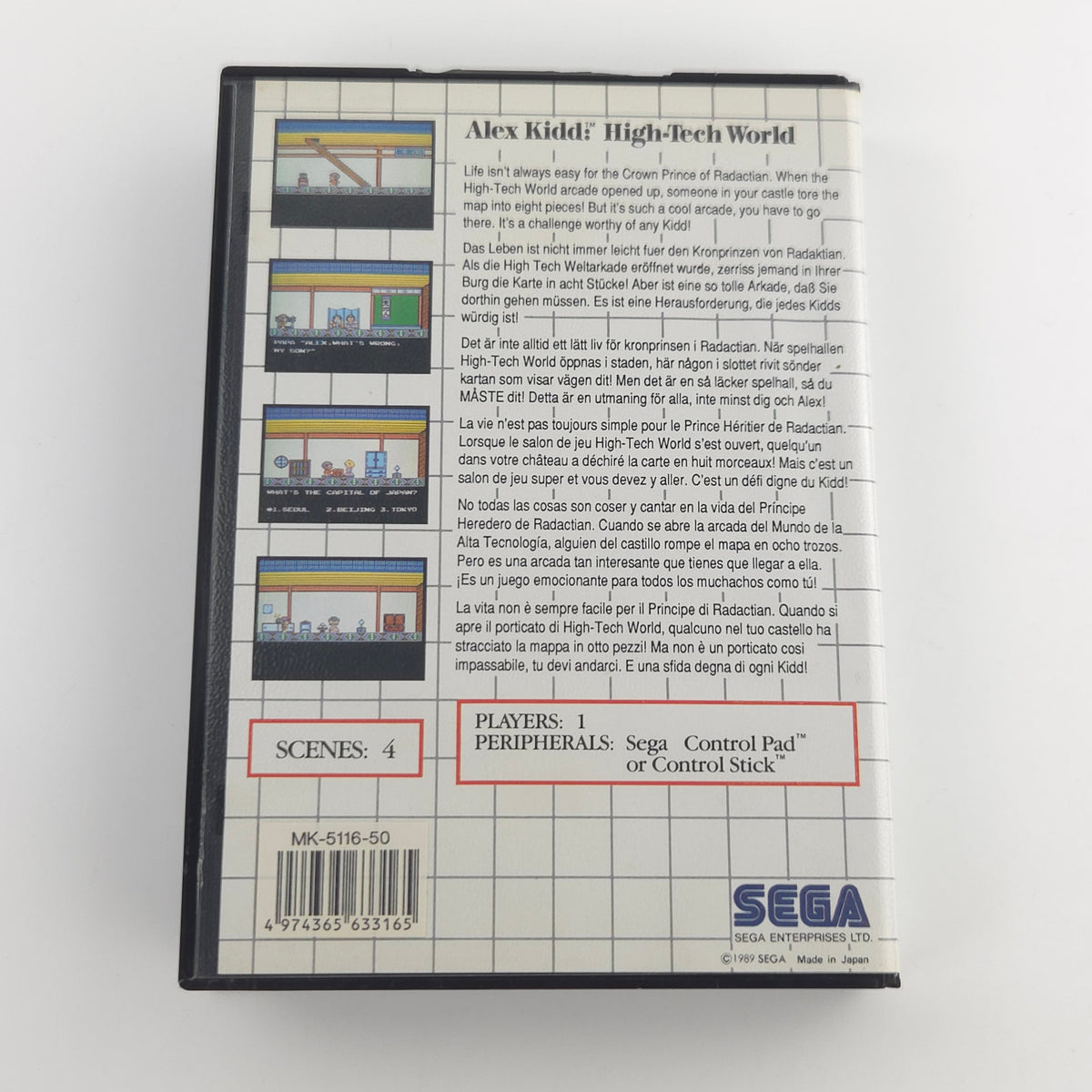 Sega Master System Spiel Alex Kidd High-Tech World OVP PAL