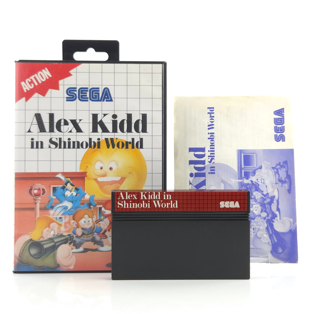 Sega Master System Spiel: Alex Kidd in Shinobi World - OVP (PAL EUR 1990)