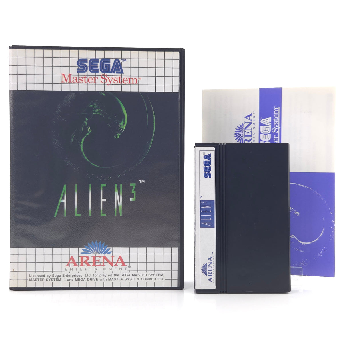 Sega Master System Spiel Alien 3 Modul Anleitung OVP PAL