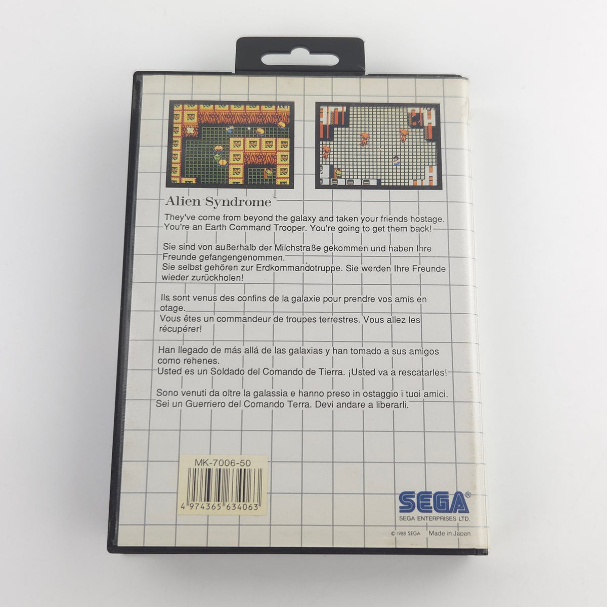 Sega Master System Spiel Alien Syndrome OVP PAL 1988