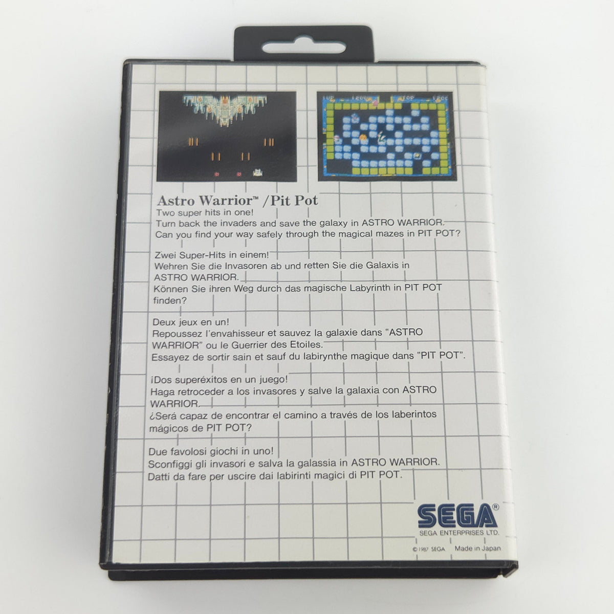 Sega Master System Spiel Astro Warrior Pit Pot OVP
