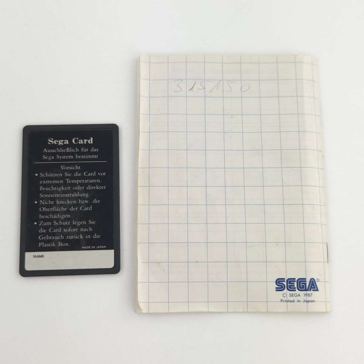 Sega Master System Spiel Bank Panic Sega Card MS OVP CIB