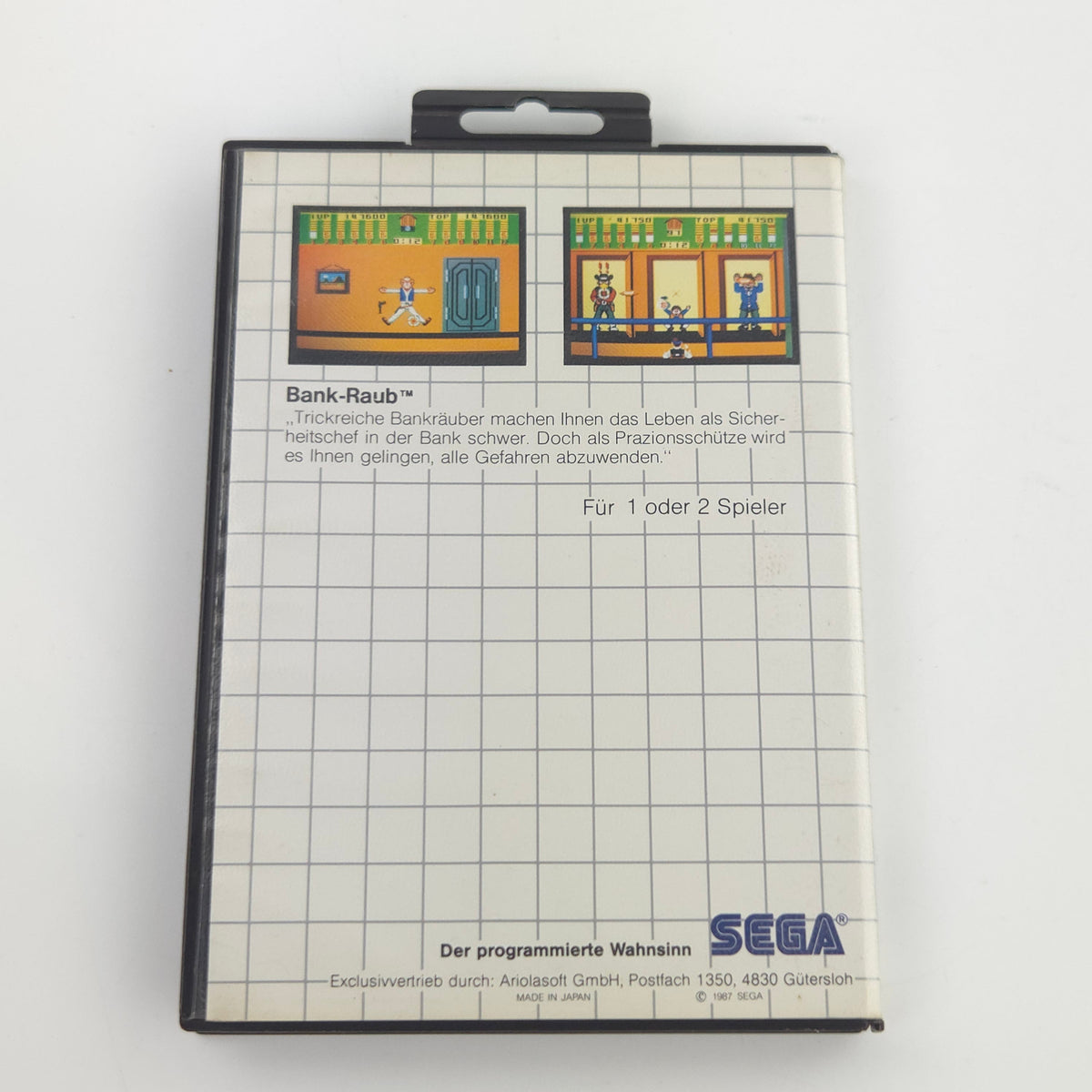 Sega Master System Spiel Bank Panic Sega Card MS OVP CIB