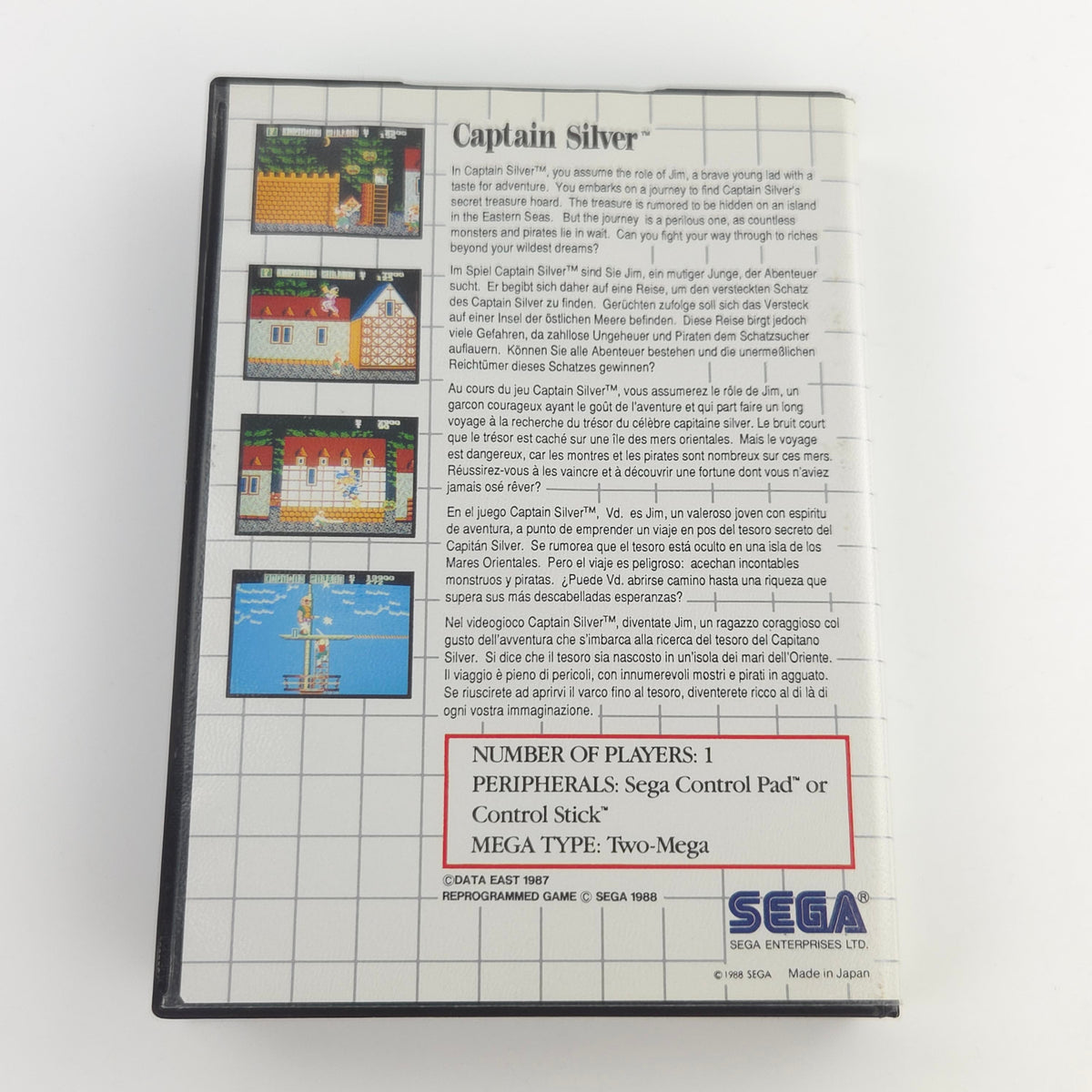 Sega Master System Spiel Captain Silver Modul OVP PAL