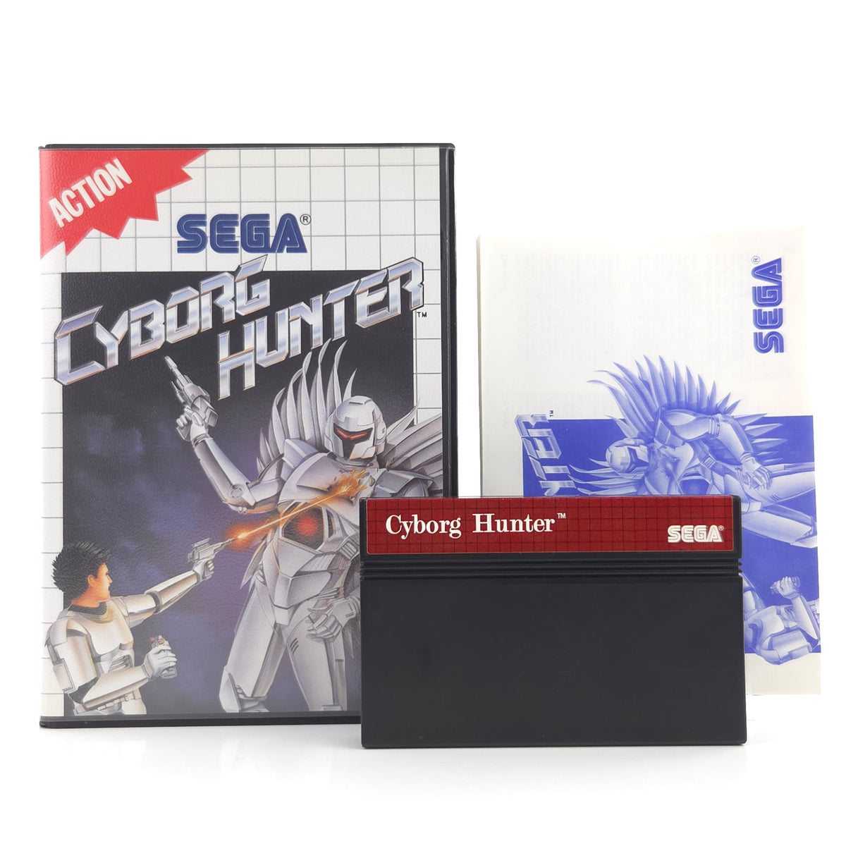 Sega Master System Spiel Cyborg Hunter MS Modul OVP PAL