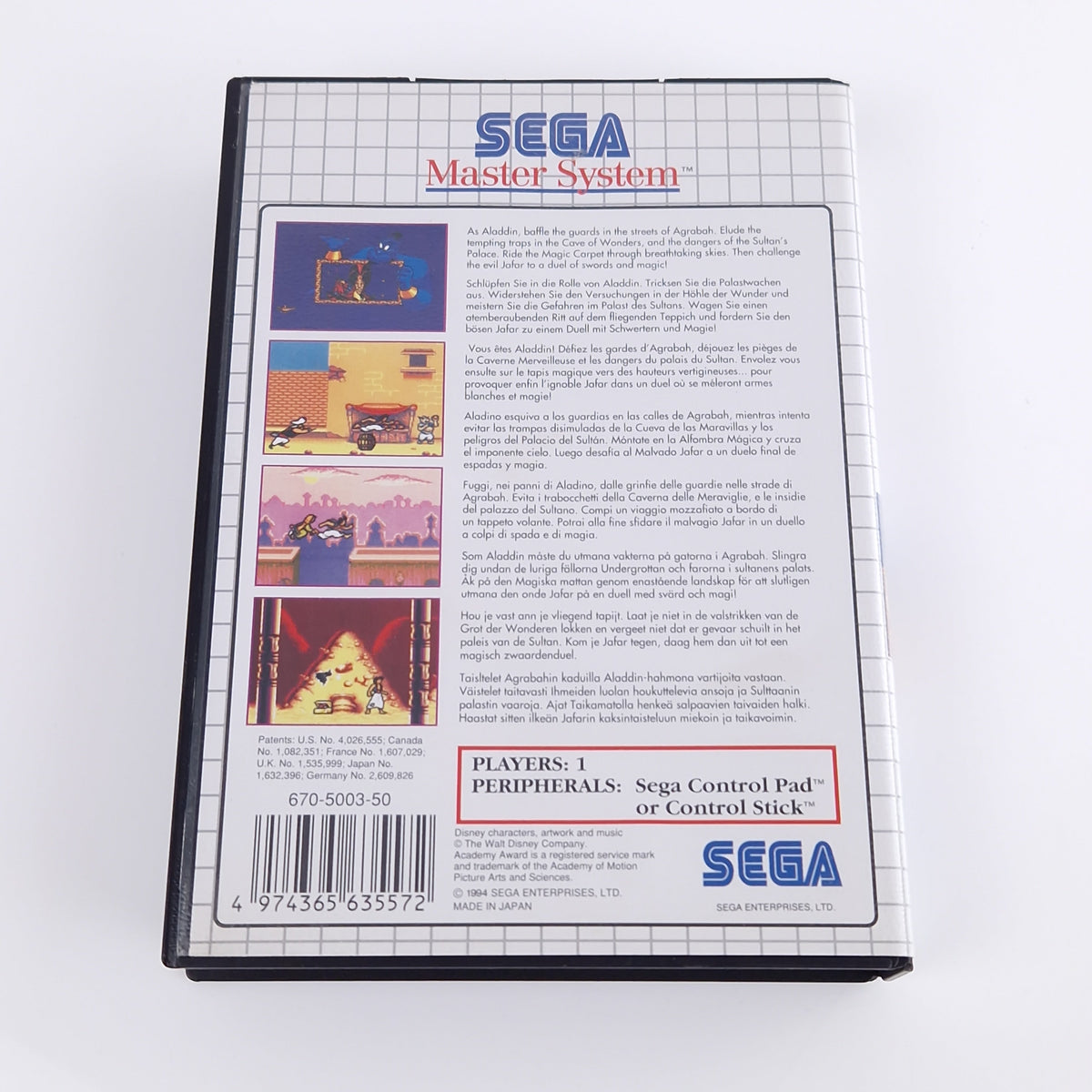 Sega Master System Spiel – Disneys Aladdin (OVP PAL)