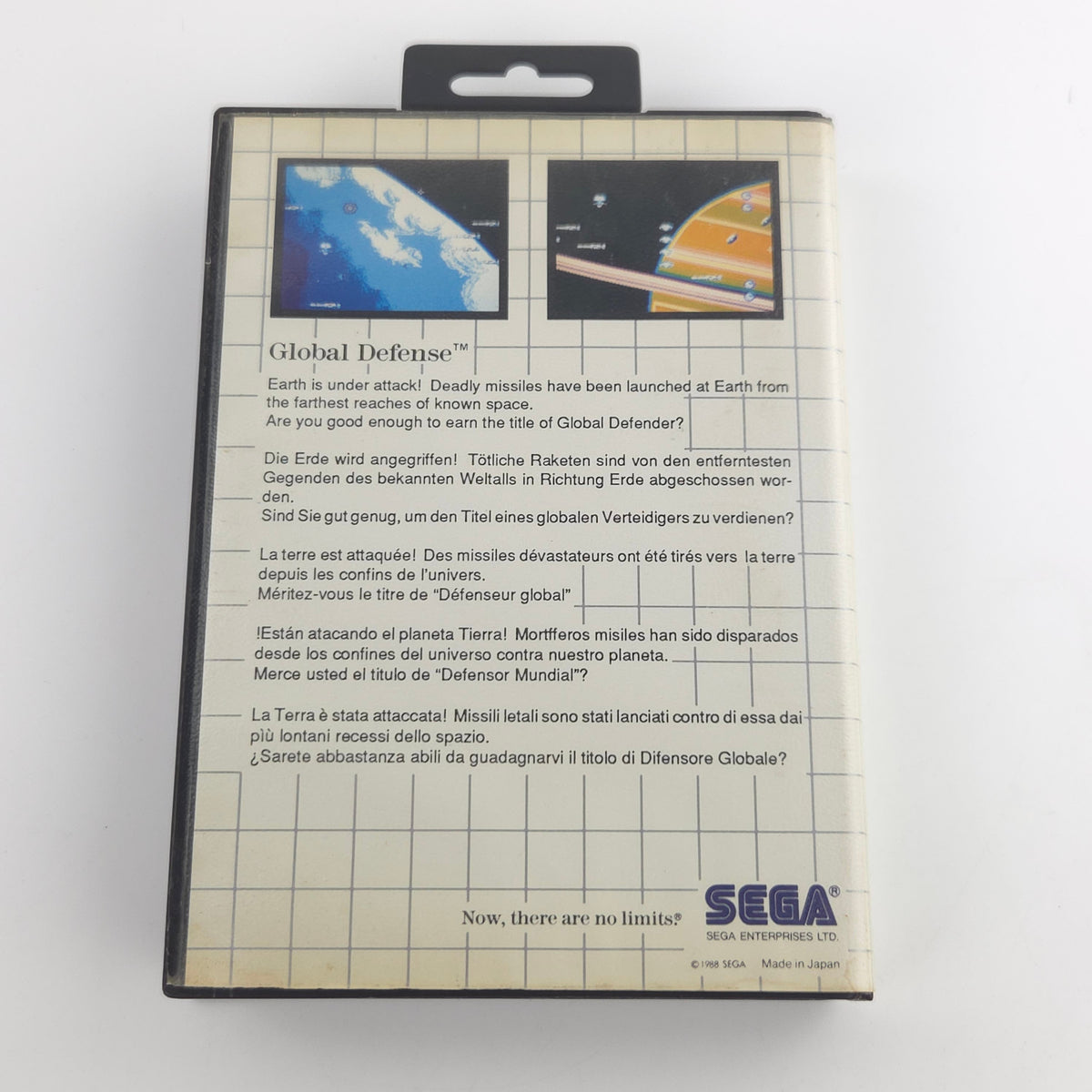 Sega Master System Spiel Global Defense OVP PAL 1988