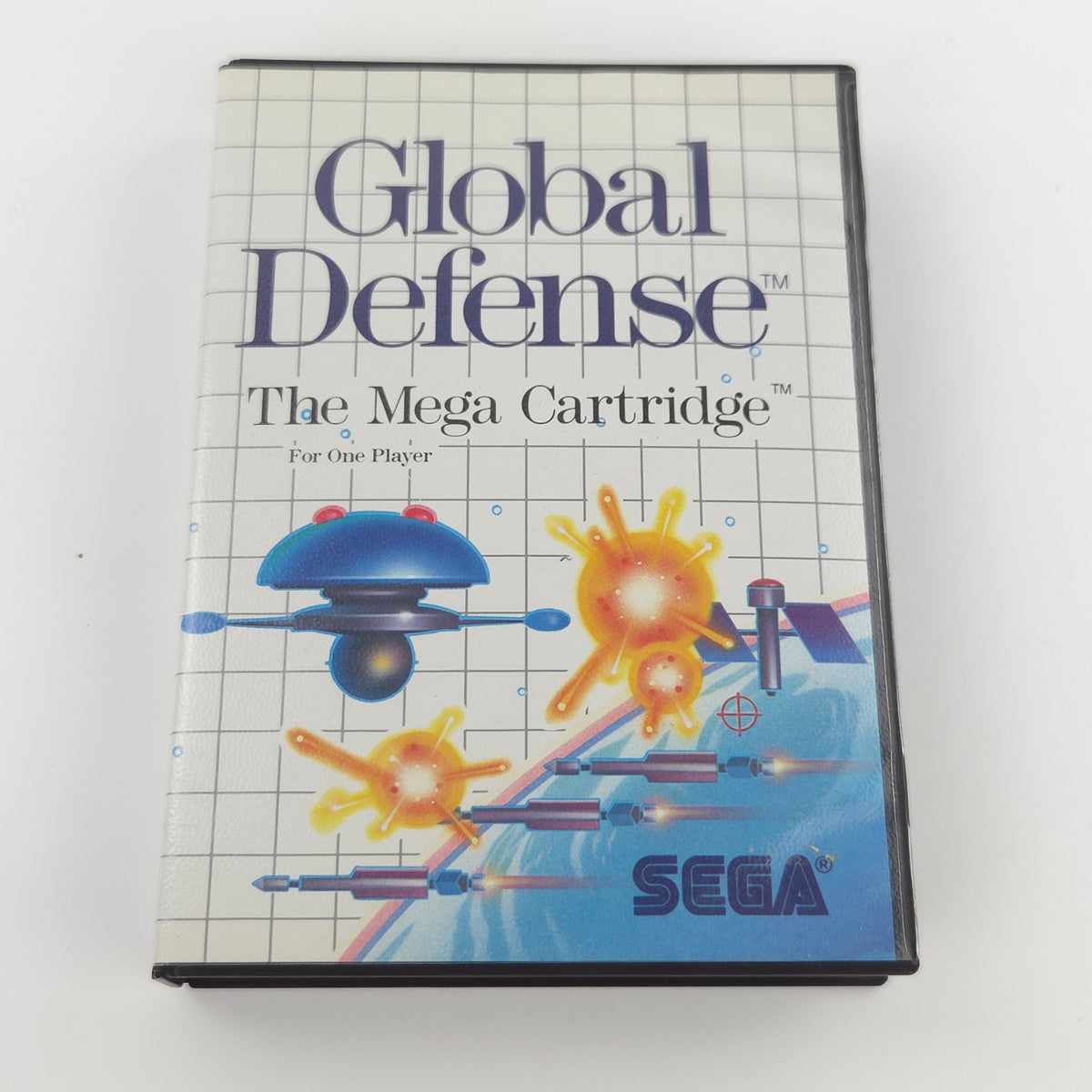 Sega Master System Spiel Global Defense OVP PAL 1988