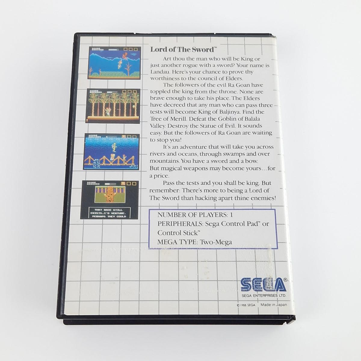 Sega Master System Spiel – Lord of the Sword (OVP PAL)