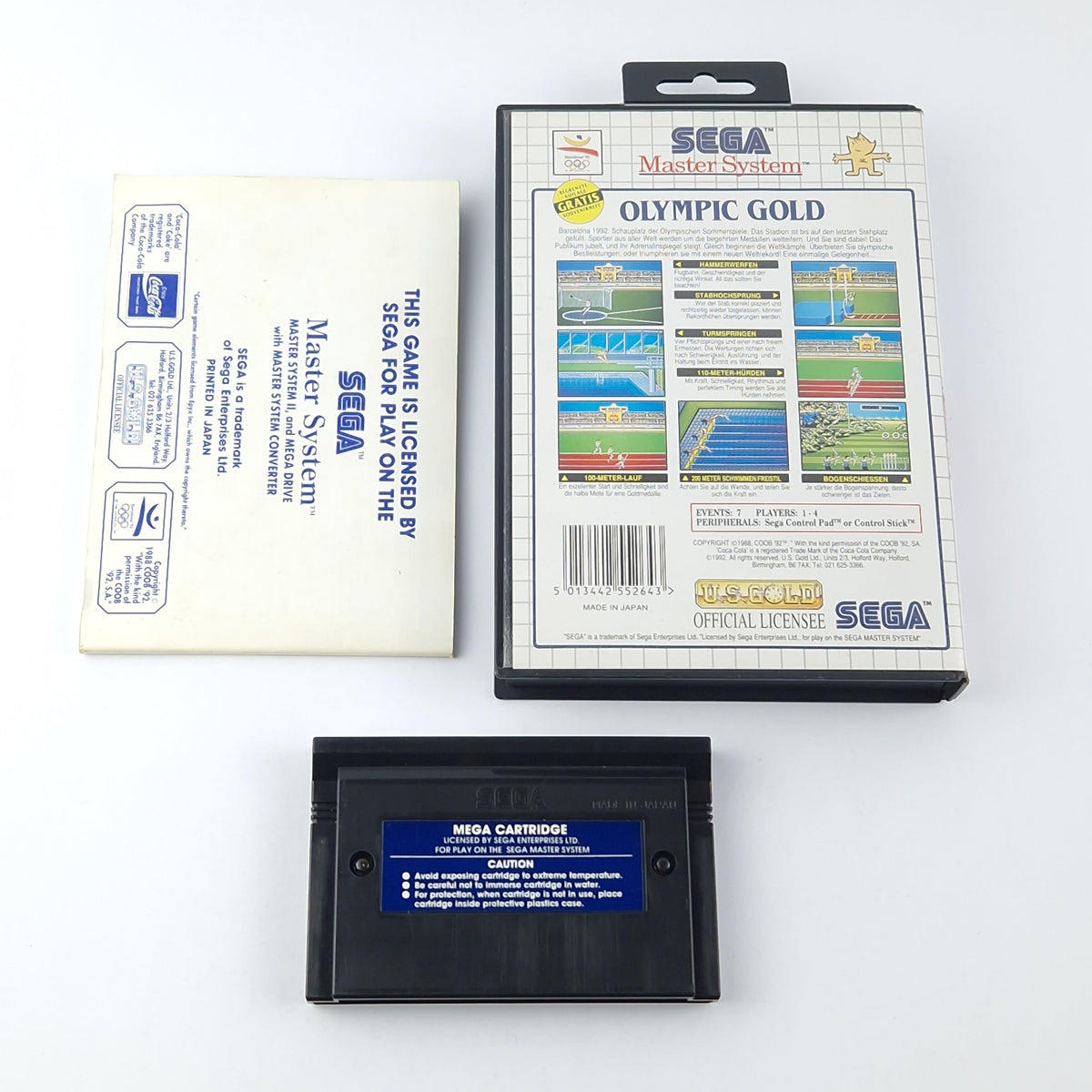 Sega Master System Spiel – Olympic Gold Barcelona 92 OVP