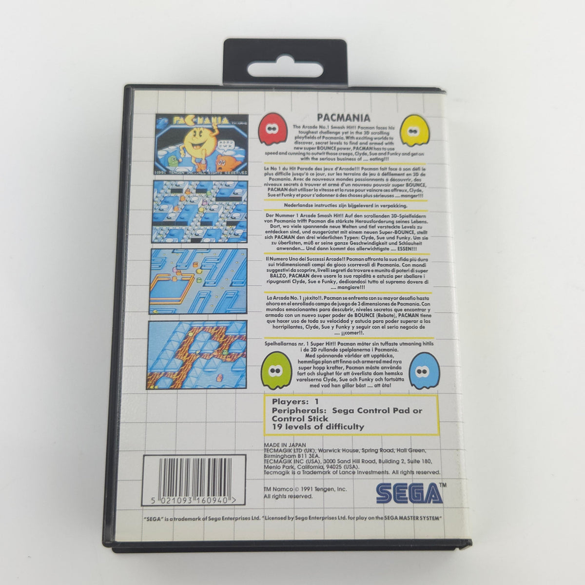Master System Spiel Pac-Mania MS OVP CIB PAL Tecmahik