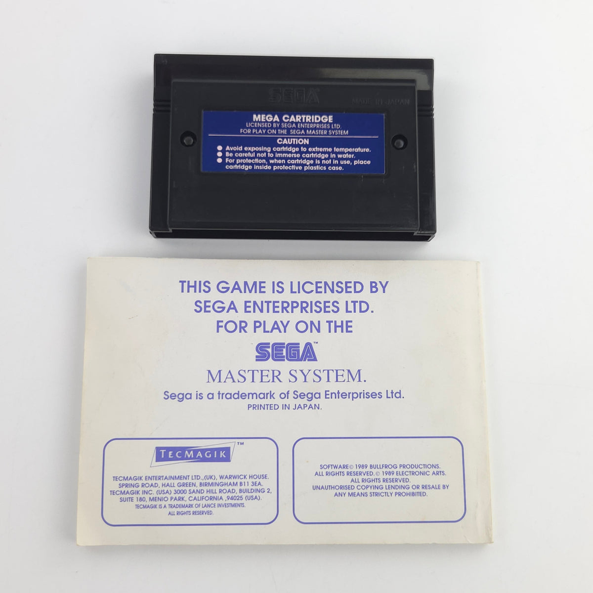Sega Master System Spiel Populous Tecmagic OVP PAL EUR