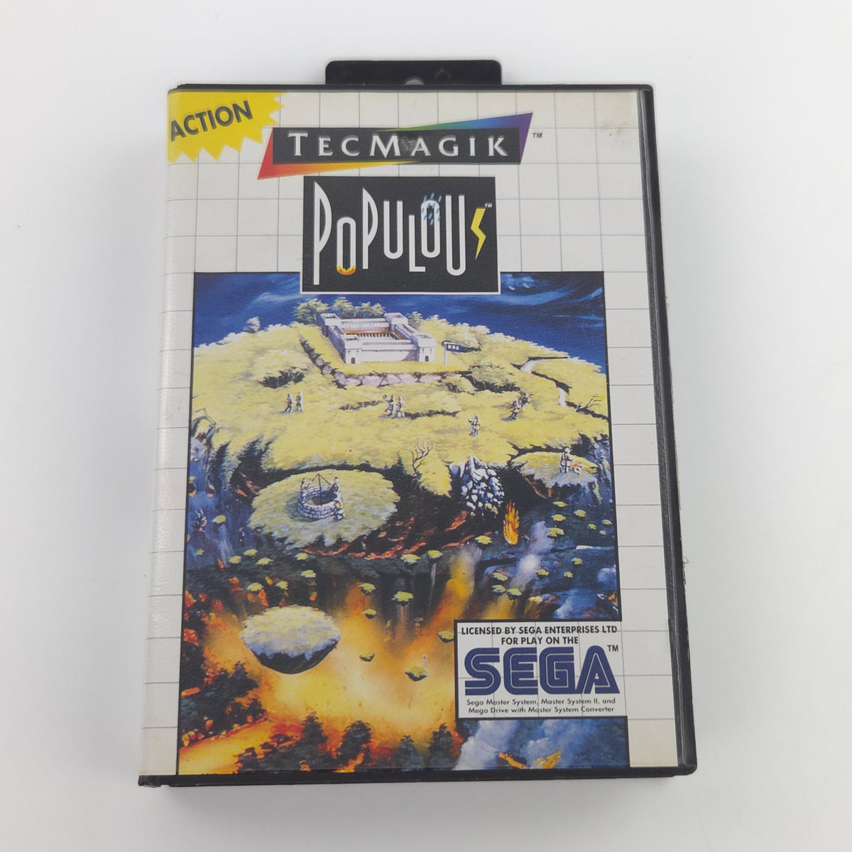 Sega Master System Spiel Populous Tecmagic OVP PAL EUR
