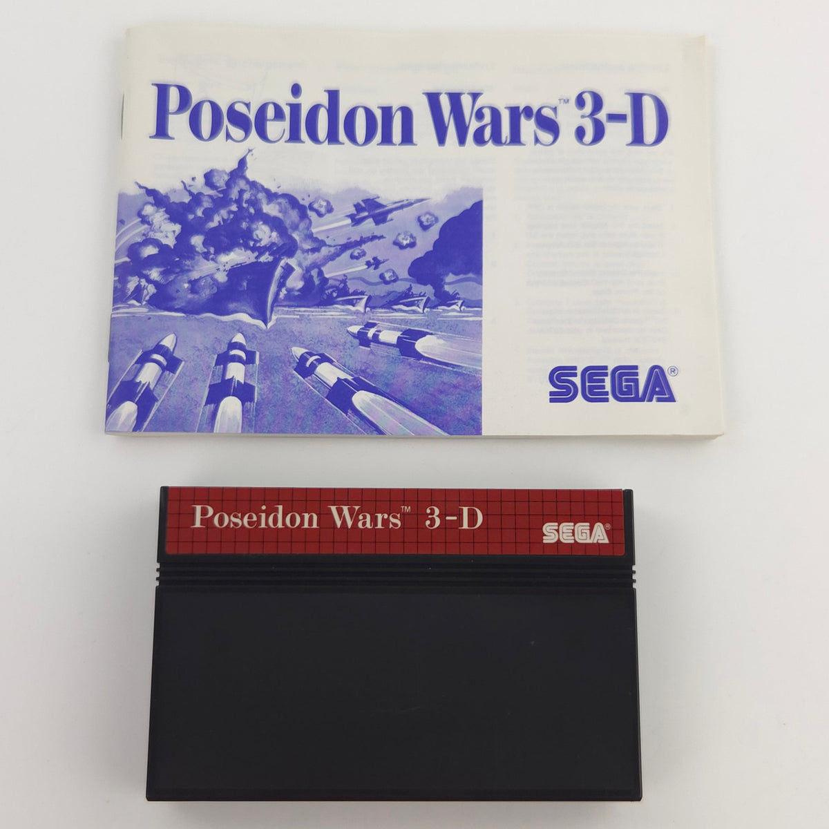 Sega Master System Spiel Poseidon Wars 3D OVP PAL EUR