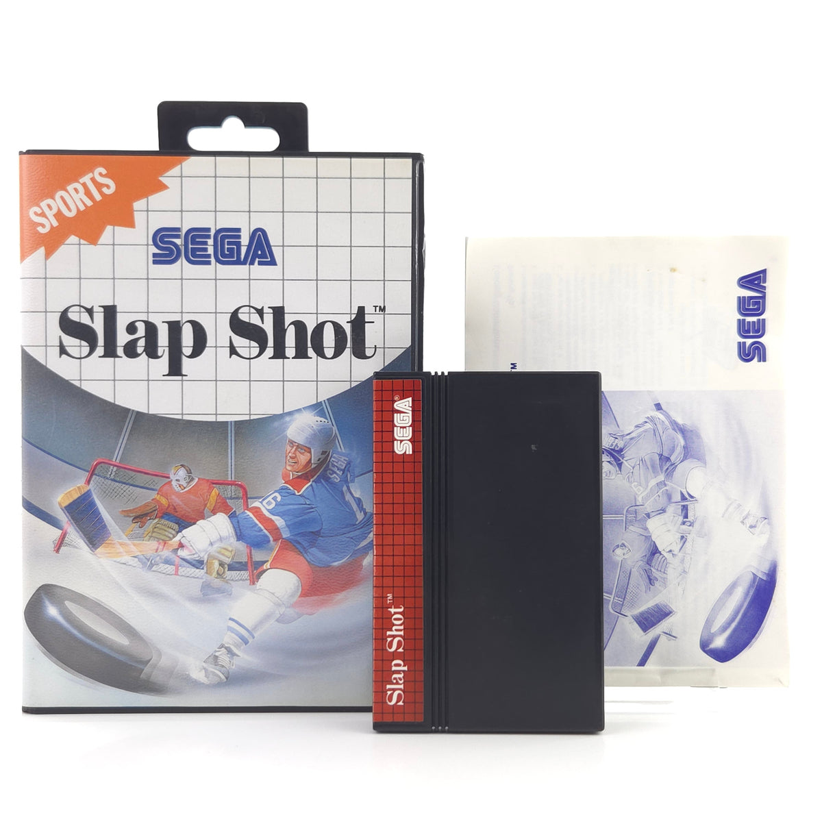 Sega Master System Spiel Slap Shot Ice Hockey OVP PAL