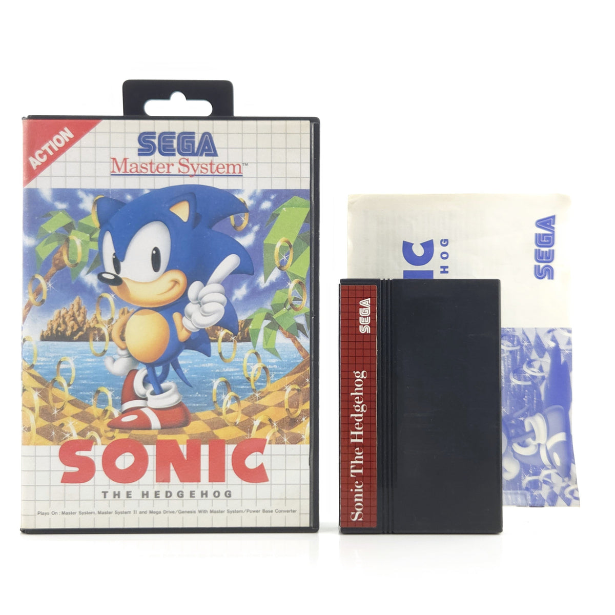 Master System Spiel Sonic The Hedgehog MS OVP CIB PAL Action