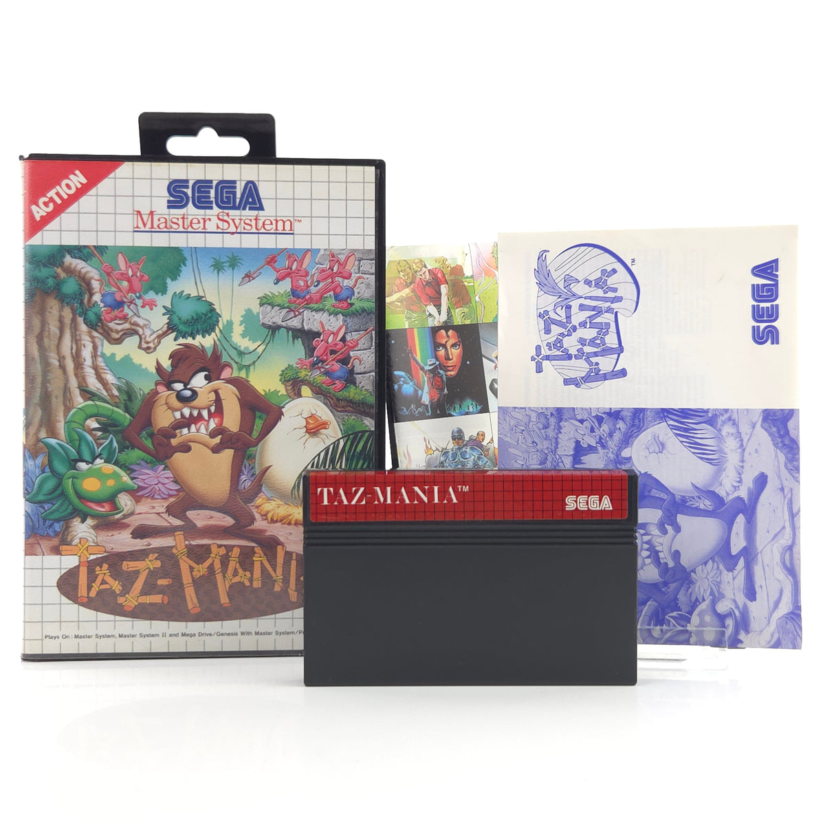 Sega Master System Spiel Taz-Mania Modul Anleitung OVP