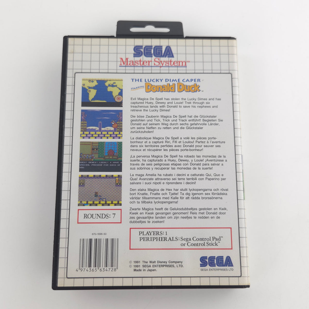 Sega Master System Spiel The Lucky Dime Caper PAL EUR