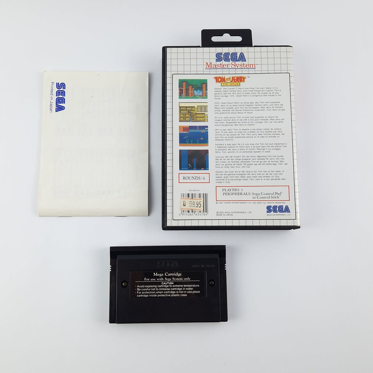 Sega Master System Spiel – Tom & Jerry OVP PAL sehr gut