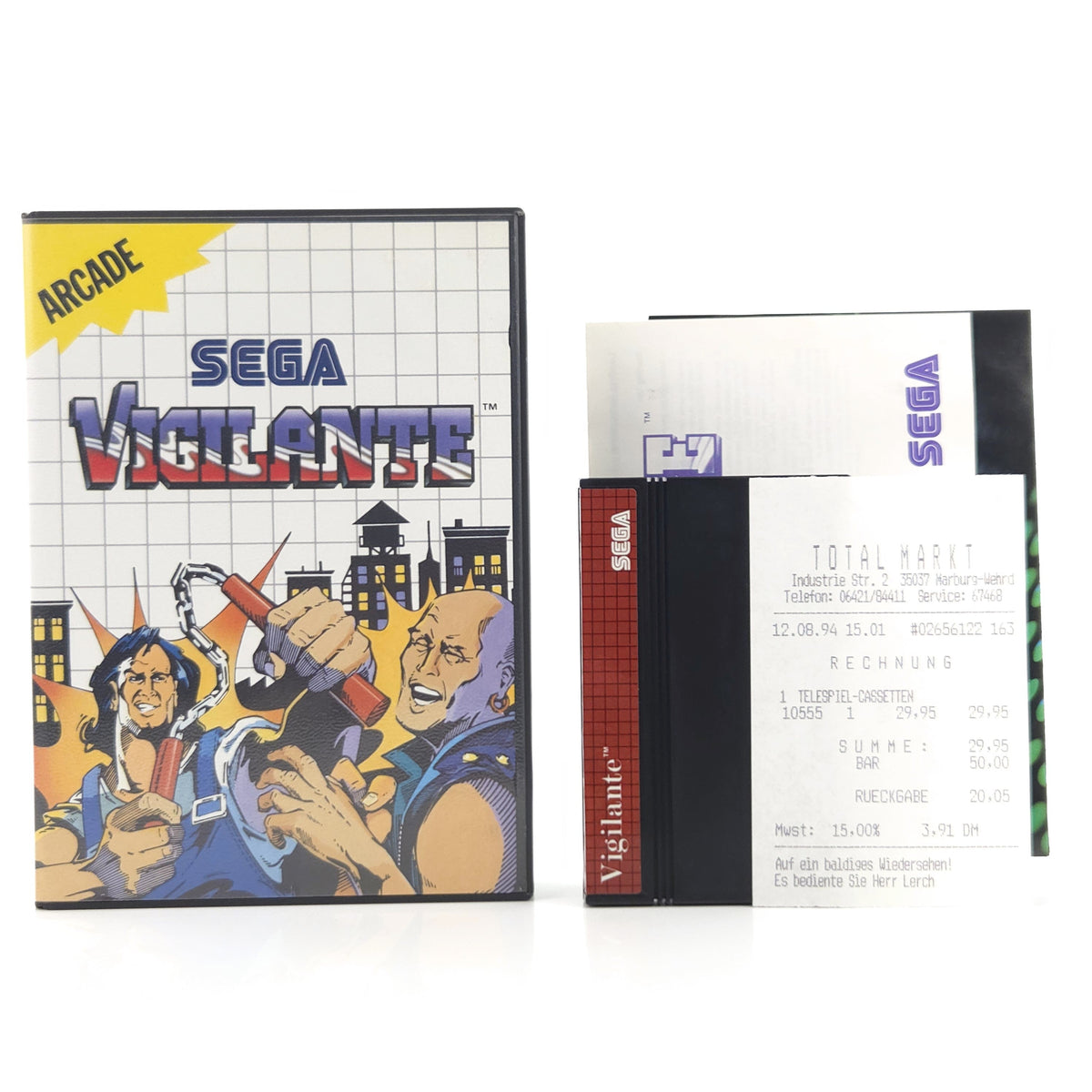 Sega Master System Spiel Vigilante MS OVP CIB PAL Arcade