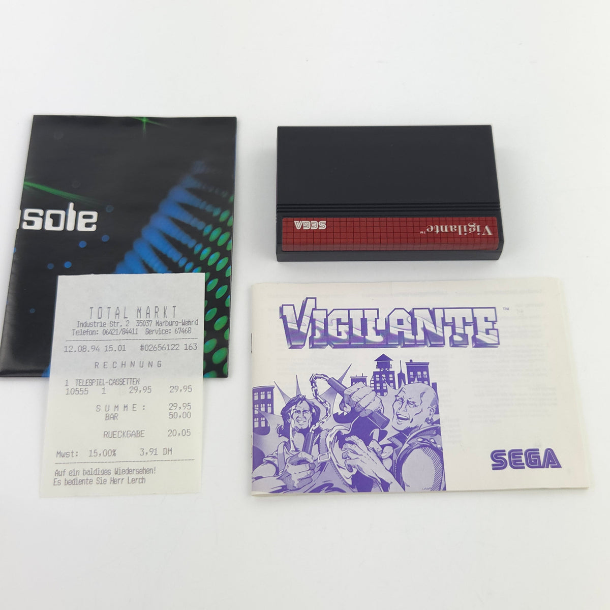 Sega Master System Spiel Vigilante MS OVP CIB PAL Arcade