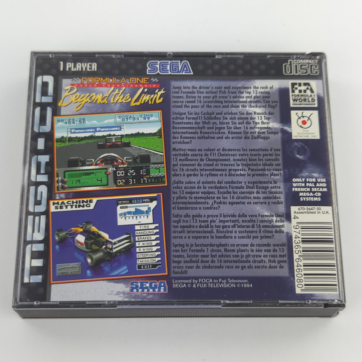 Sega Mega CD Spiel Formula One World Championship OVP PAL