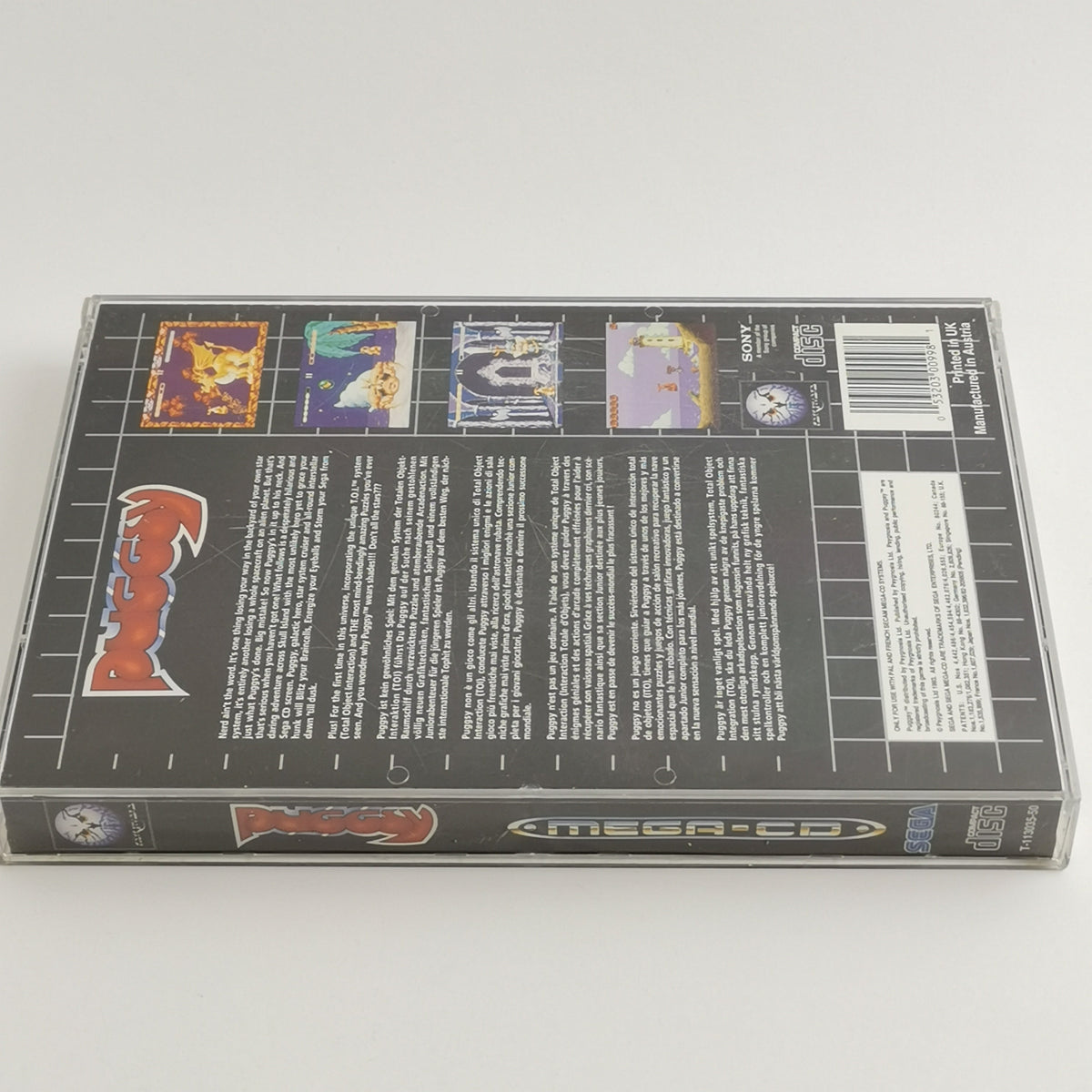 Sega Mega-CD Spiel – Puggsy OVP Anleitung PAL UK Version
