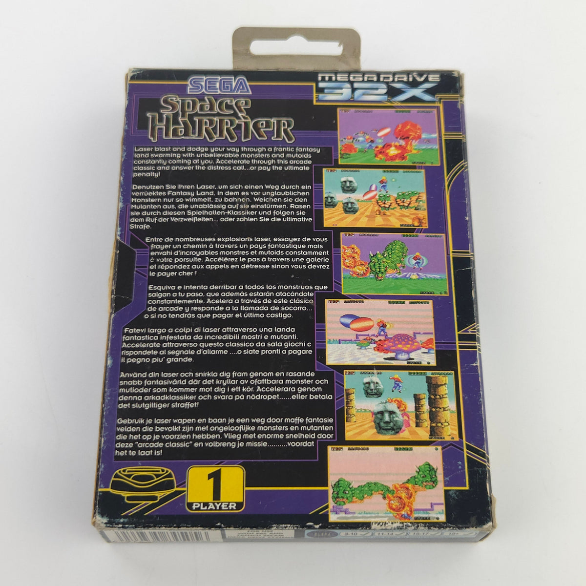 Mega Drive Spiel Space Harrier MD OVP CIB PAL EUR