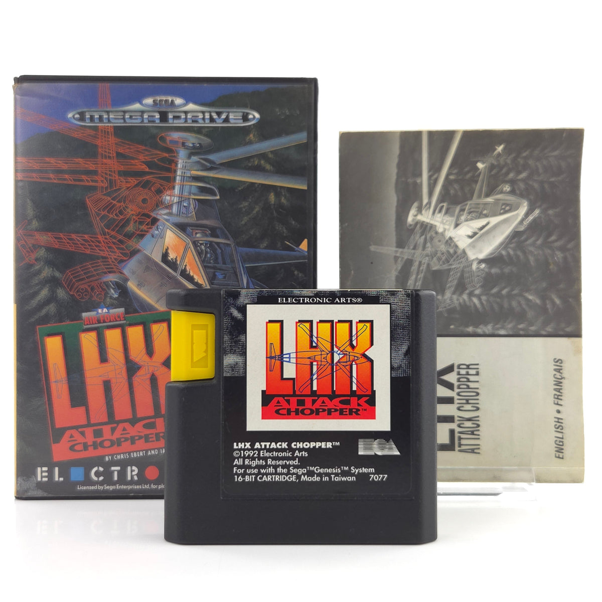 Sega Mega Drive: EA Air Force LHX Attack Chopper - Modul Anleitung OVP (PAL EUR)