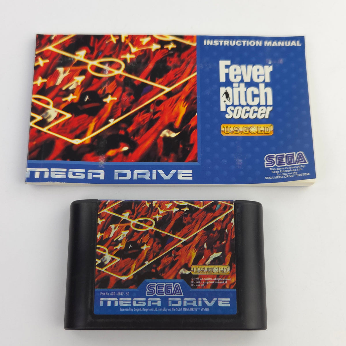 Sega Mega Drive Spiel Mario Basler Fever Pitch OVP PAL