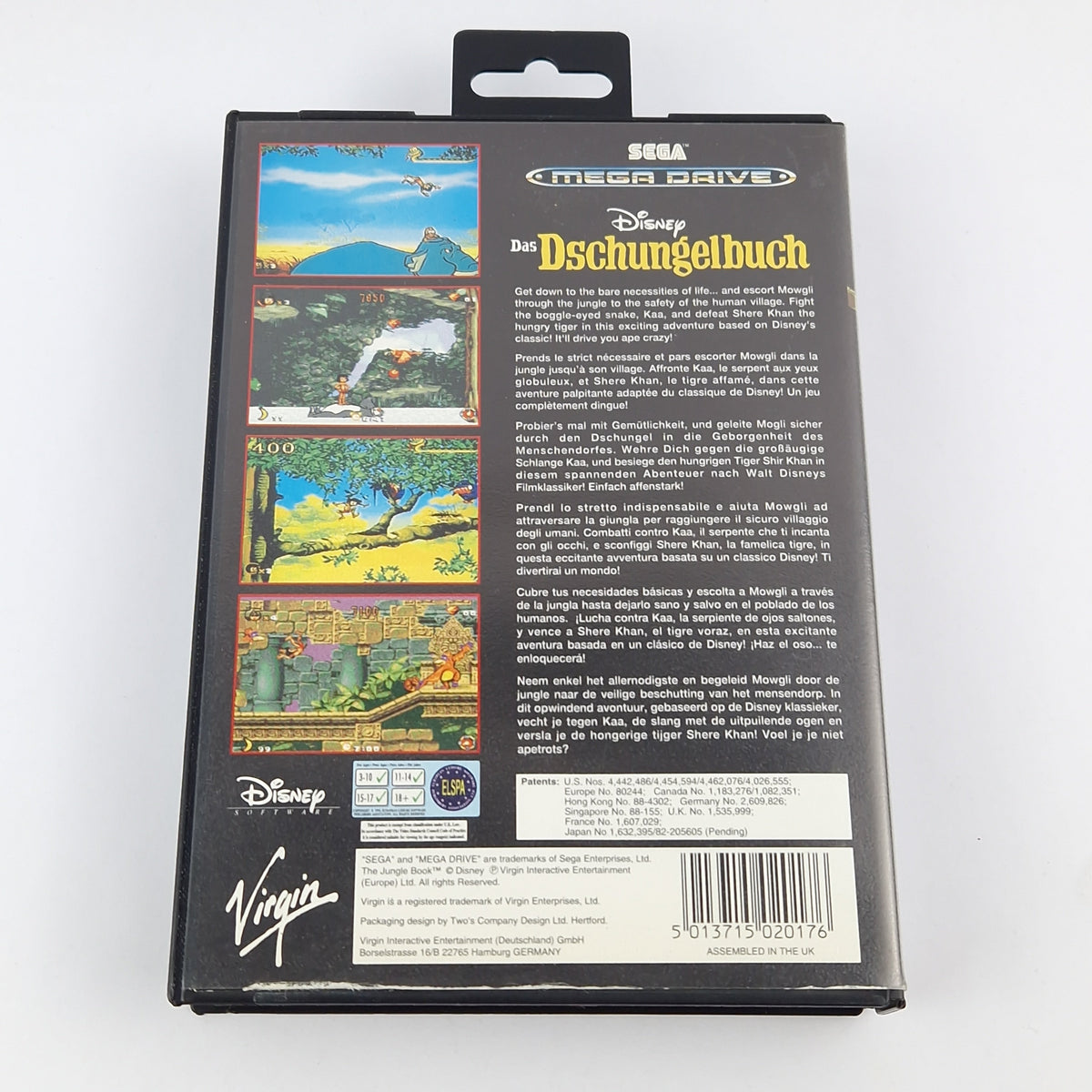 Sega Mega Drive Spiel – Disney Das Dschungelbuch OVP PAL