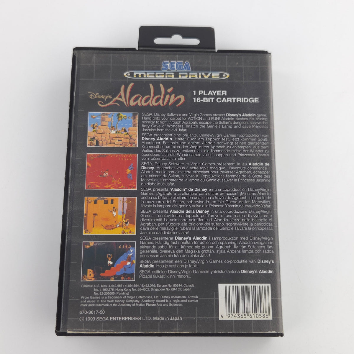 Sega Mega Drive Spiel Disneys Aladdin Modul OVP PAL