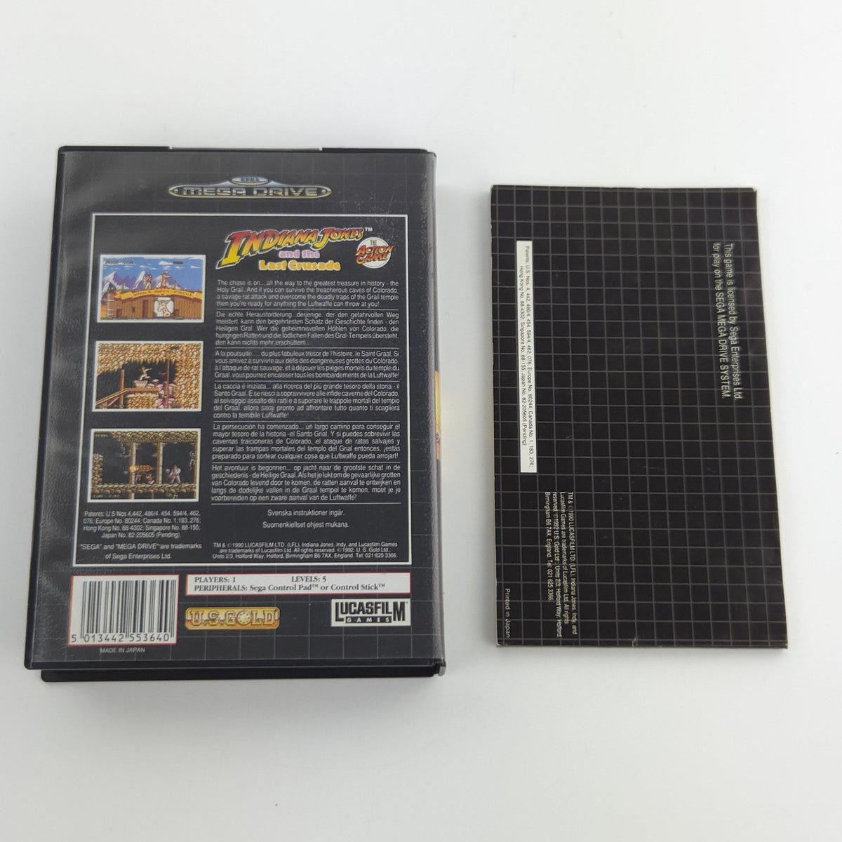 Sega Mega Drive Spiel Indiana Jones PAL EUR