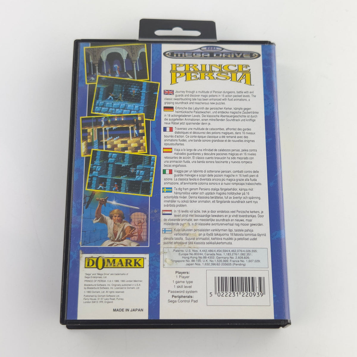 Sega Mega Drive Spiel Prince of Persia MD OVP PAL EUR