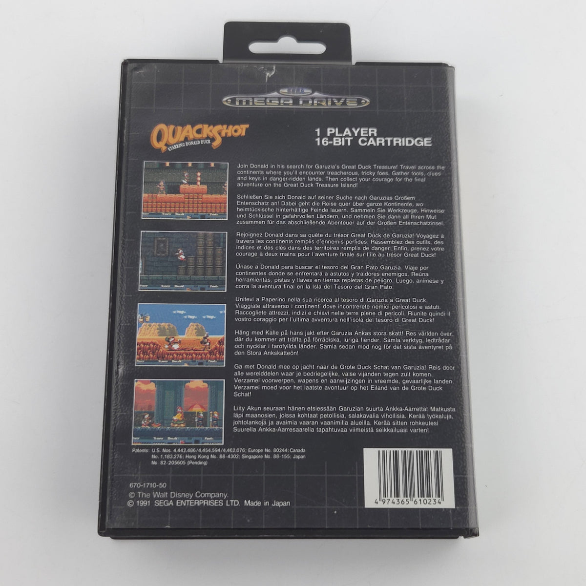 Sega Mega Drive Spiel Quackshot Donald Duck MD OVP PAL