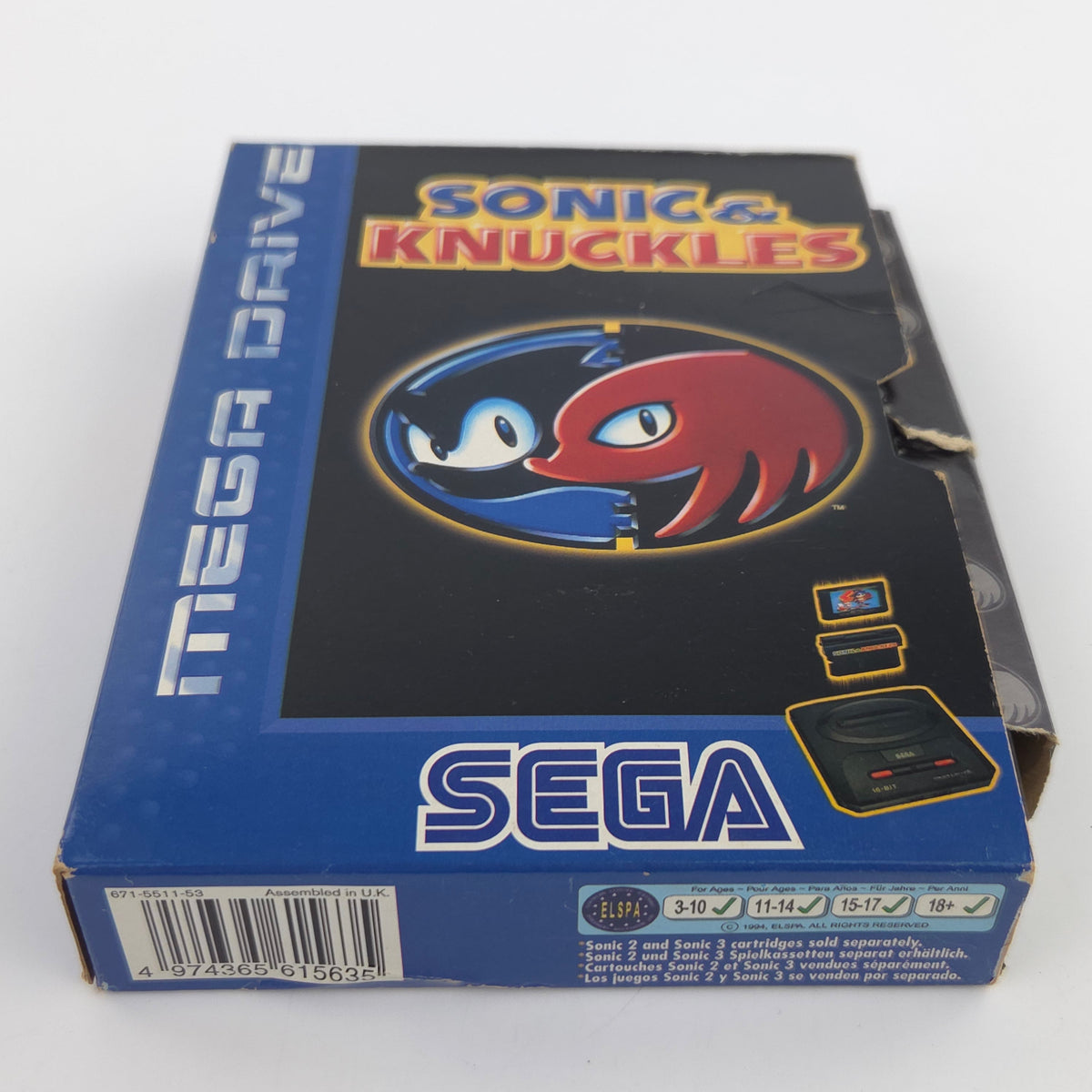 Mega Drive Spiel Sonic Knuckles Komplett OVP PAL EUR