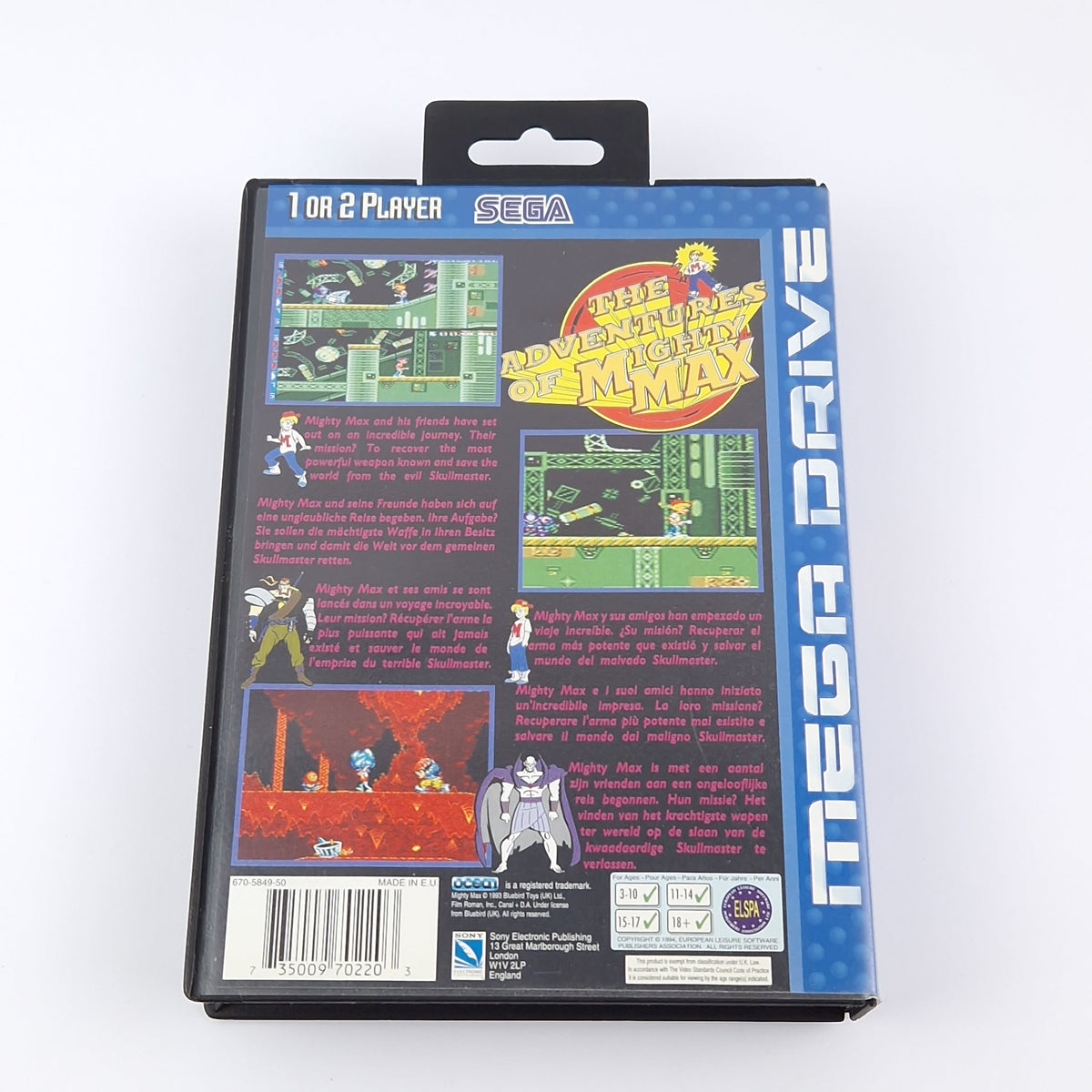 Sega Mega Drive Spiel – The Adventures of Mighty Max OVP