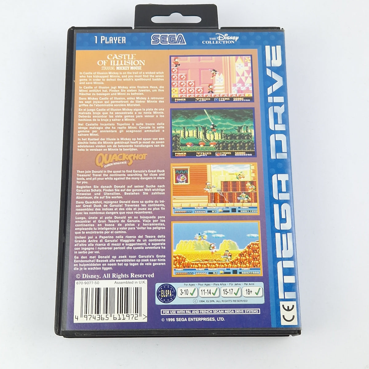 Sega Mega Drive Spiel – The Disney Collection (CIB PAL)