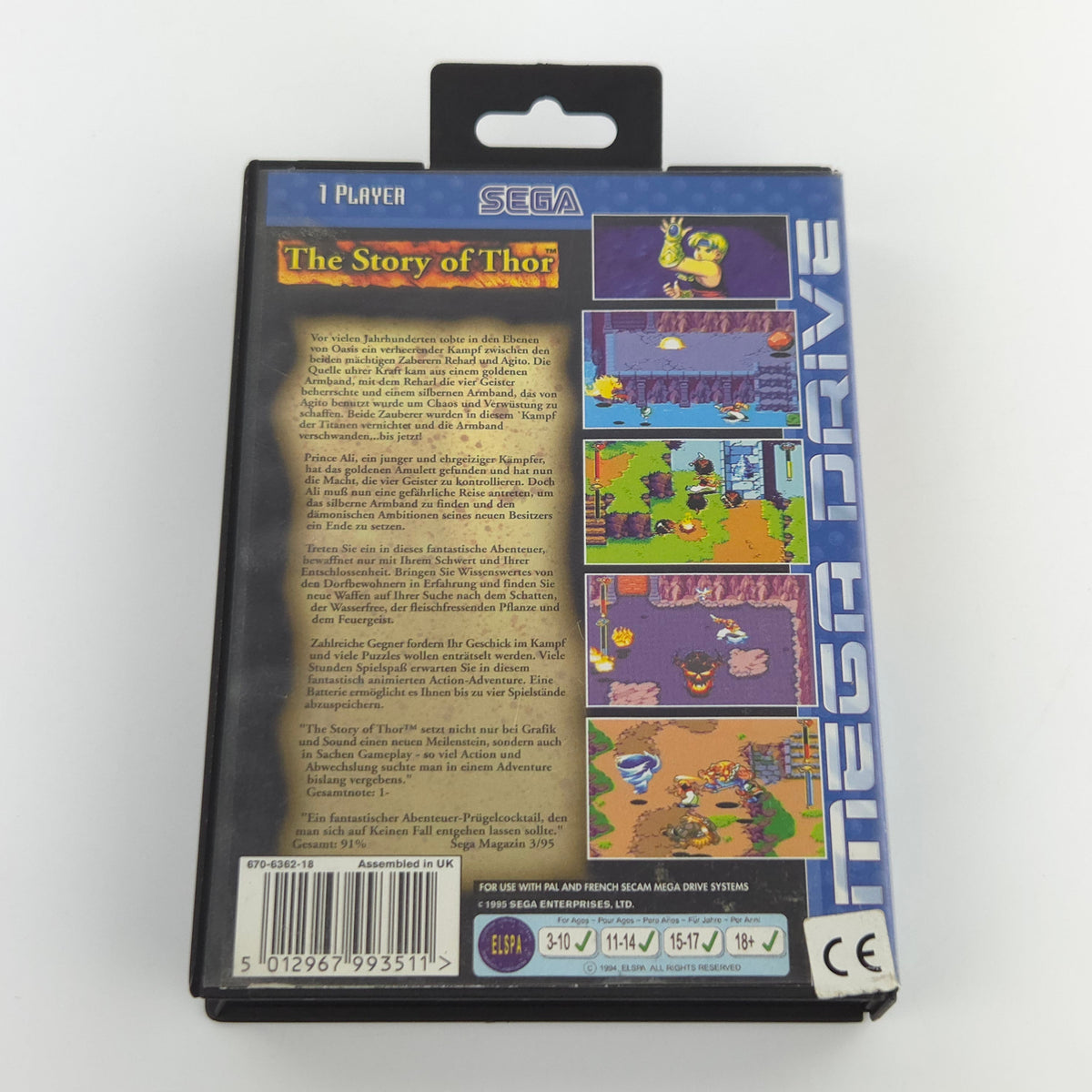 Sega Mega Drive Spiel The Story of Thor OVP