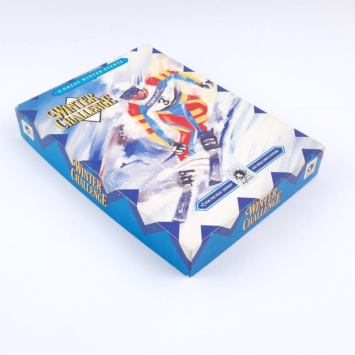 Sega Mega Drive Spiel: Winter Challenge mit Papp OVP Anleitung Modul | PAL Game