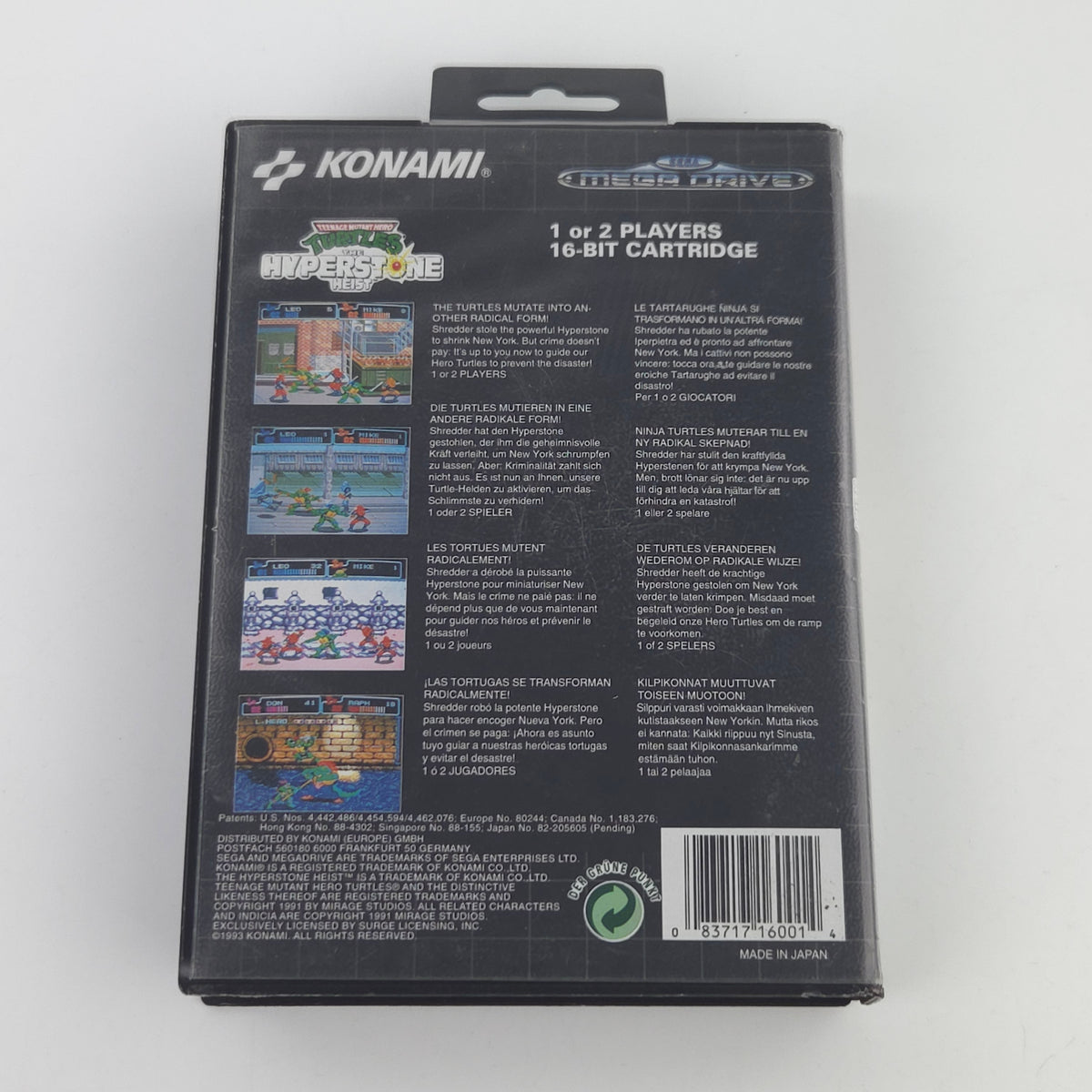 Sega Mega Drive Spiel Turtles Hyperstone Heist MD OVP PAL