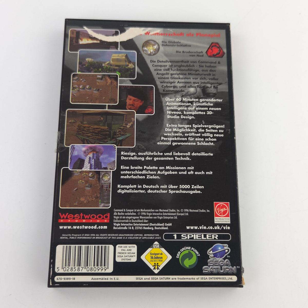 Sega Saturn Spiel Command & Conquer OVP Anleitung PAL DE