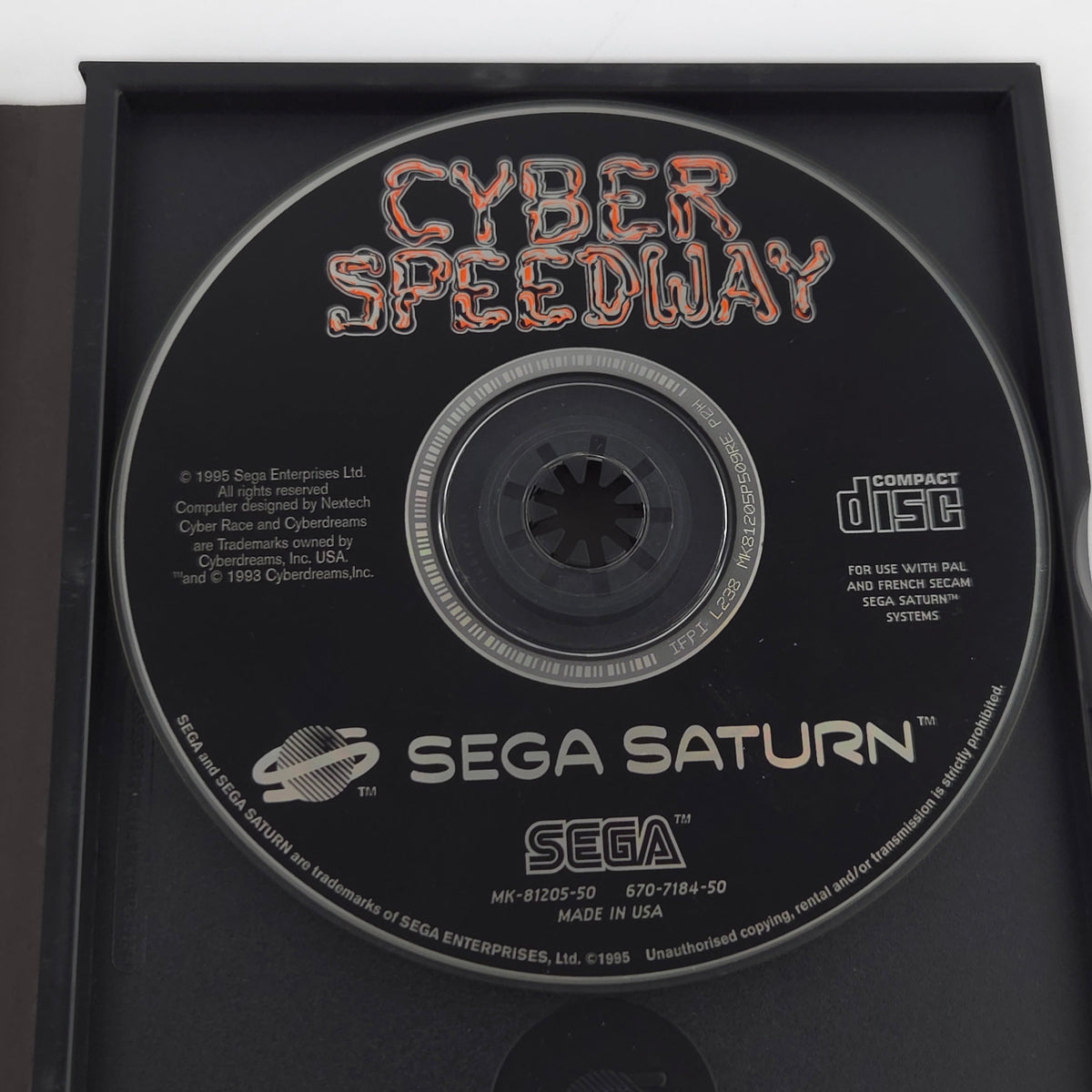 Sega Saturn Spiel: Cyber Speedway - OVP Anleitung CD-ROM (PAL EUR)