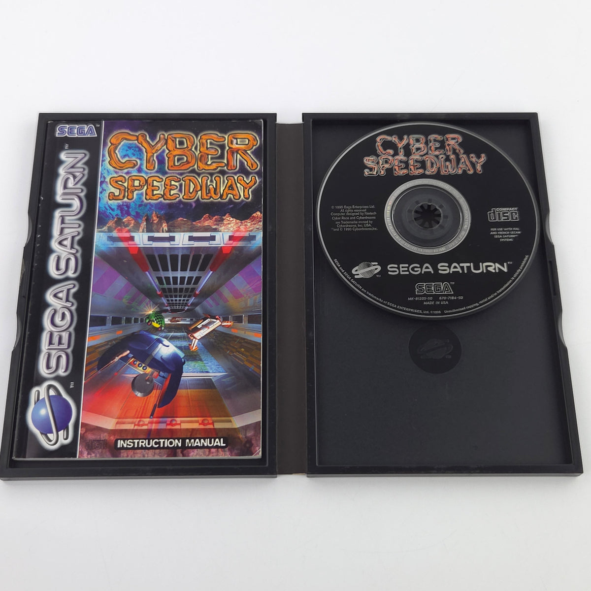 Sega Saturn Spiel: Cyber Speedway - OVP Anleitung CD-ROM (PAL EUR)
