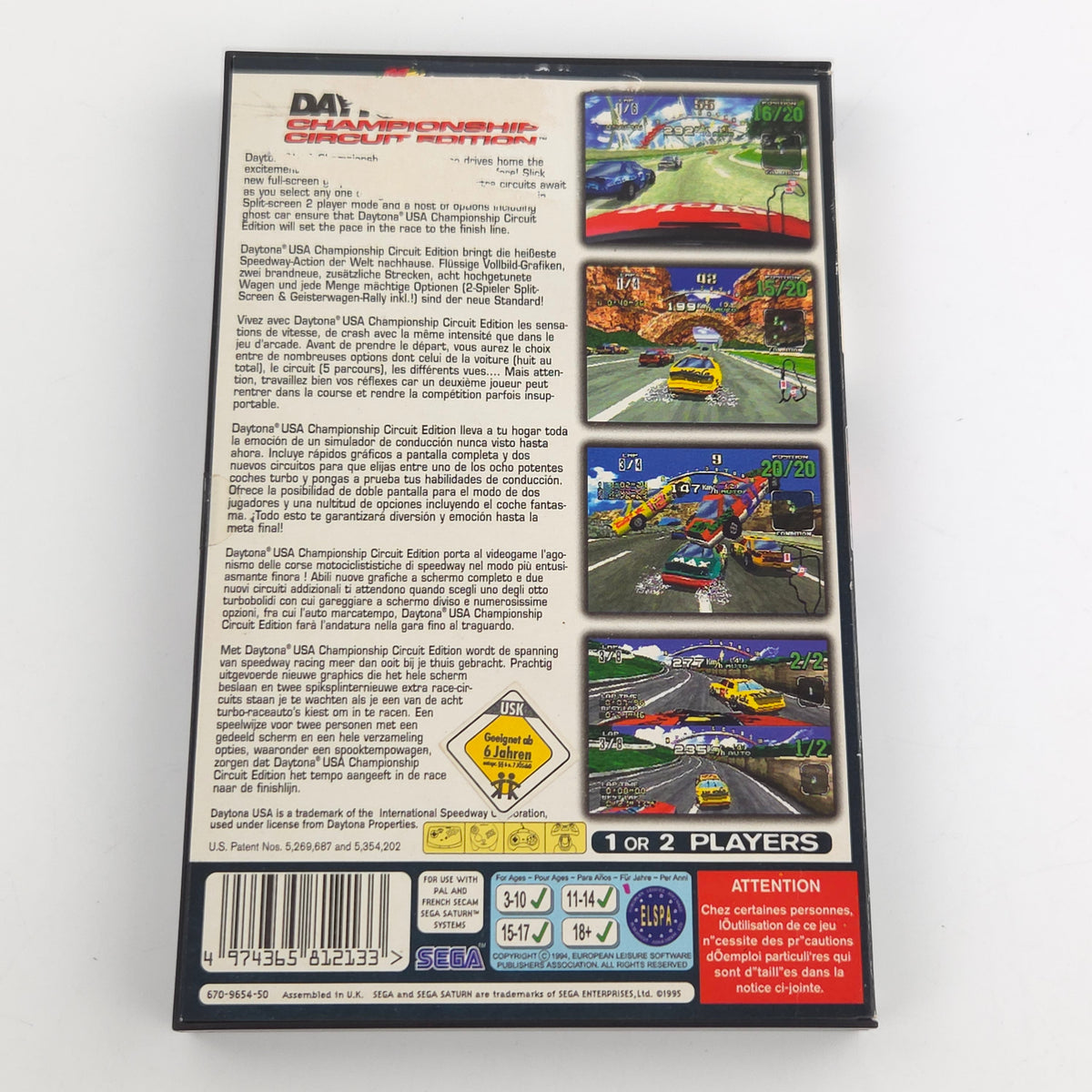 Sega Saturn Spiel Daytona USA Championship Circuit OVP PAL