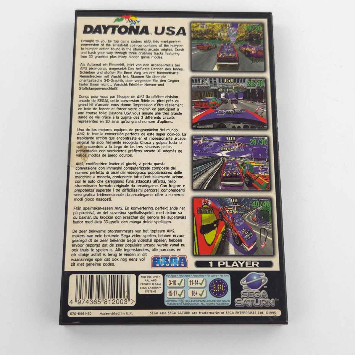 Sega Saturn Spiel Daytona USA OVP PAL Sega Sports EUR