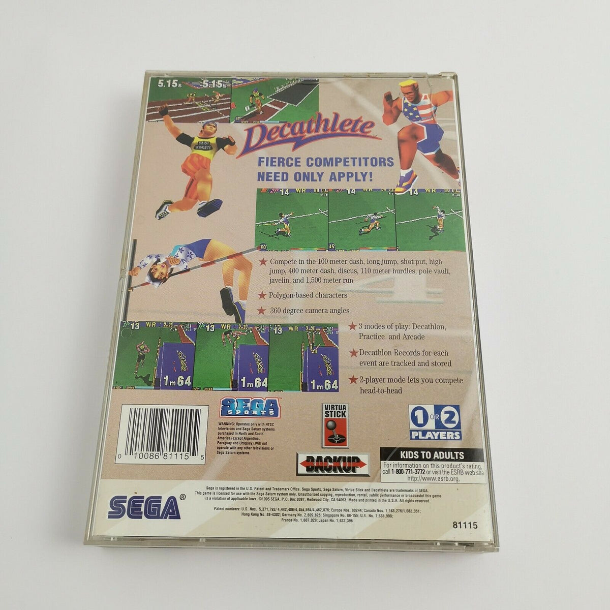 Sega Saturn Spiel – Decathlete Sega Sports (NTSC-U/C OVP)