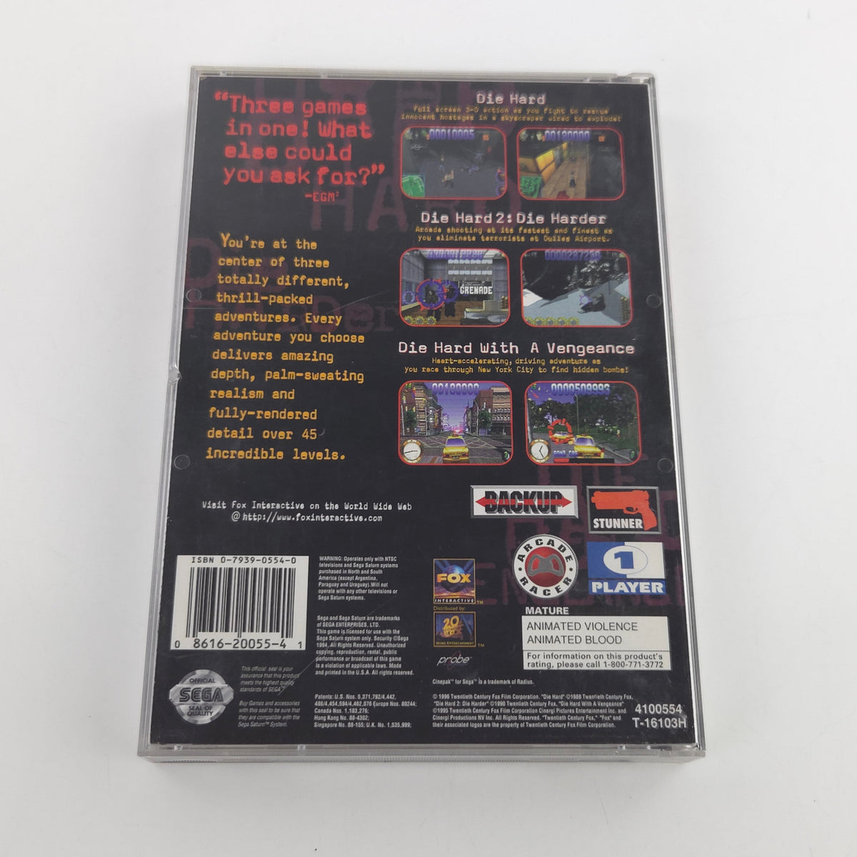 Sega Saturn Spiel Die Hard Trilogy NTSC-U USA OVP CIB