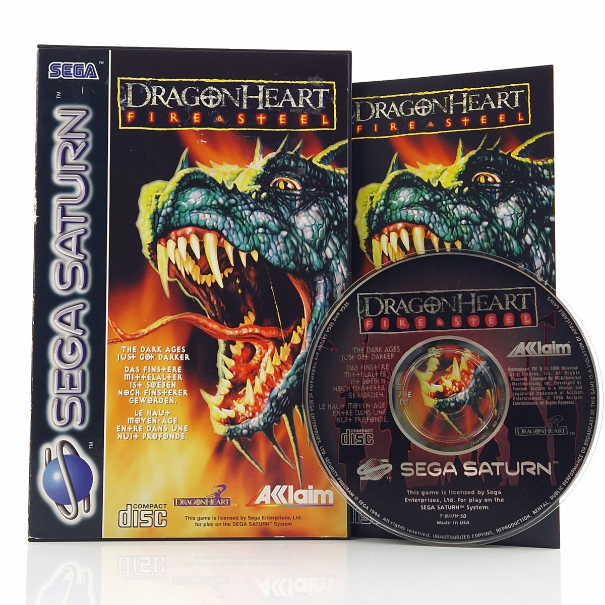 Sega Saturn Spiel – Dragon Heart Fire & Steel (PAL OVP)